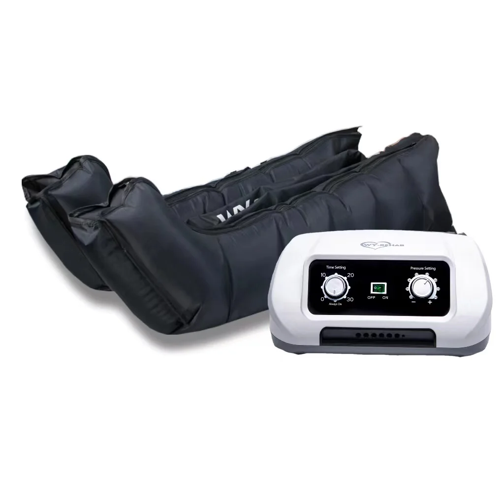 Custom Logo Air Pump lymphatic Drainage  Compression Pressure Therapy Recovery Boots Full Leg Massager System Device