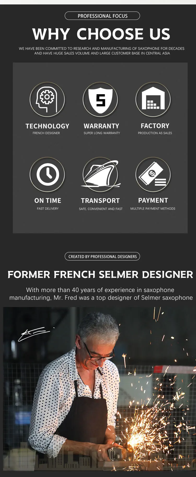 Professional High Grade Woodwind Instrument Rsax7 Alto Saxophone Buy