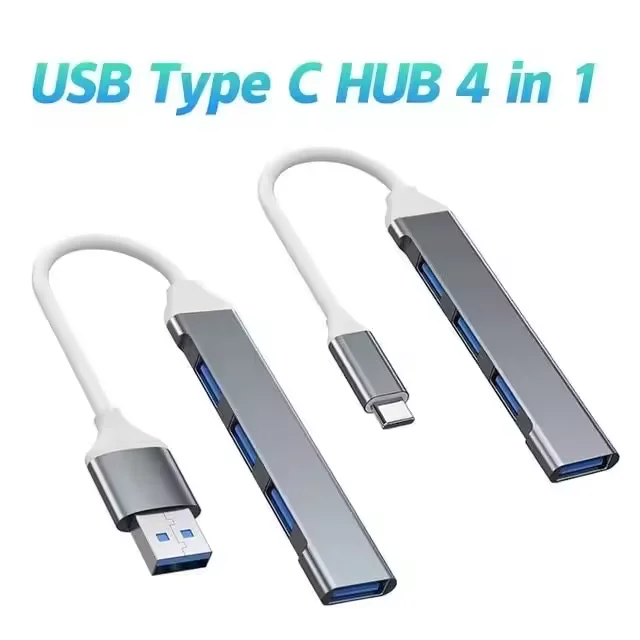 Pron-Hub 4 Port USB Hub 3.0 4 Ports for PC Laptop 4 in 1 USB Hub