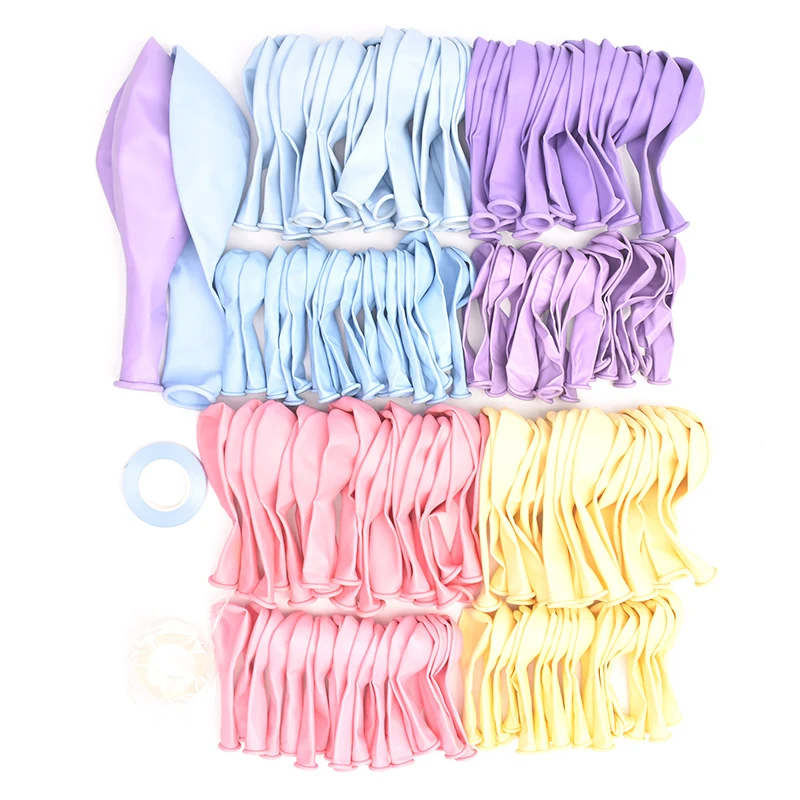 144pcs Pastel Balloons Garland Maca Purple Pink Balloon Arch Kit