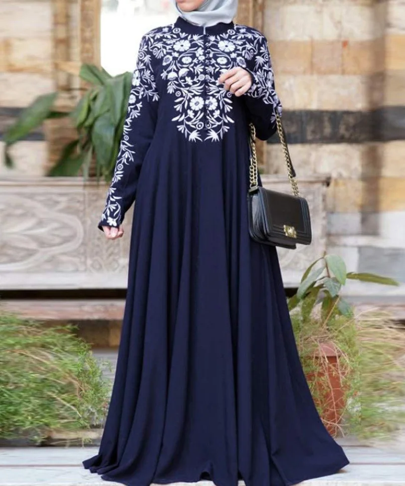sachin and babi light blue dress NARHBRG Abayas Maxi Dresses for Women Islamic Muslim Kaftan Abaya Dress Long Sleeve Flowy Dubai Turkish Dress Evening Gown, Adult Unisex, Size: XL main image 0