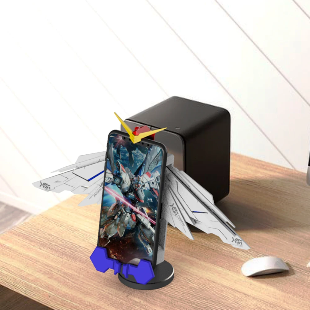 Dropshipping Automatic Infrared Sensor Mobile Armor Style Car Use  Wireless Charging Mount Holder With LED Light