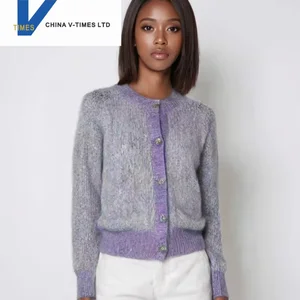 China V-times Women's 2026 Autumn Floral Knitted Sweater Elegant Style Retro Artistic Casual Slimming Womens Clothing