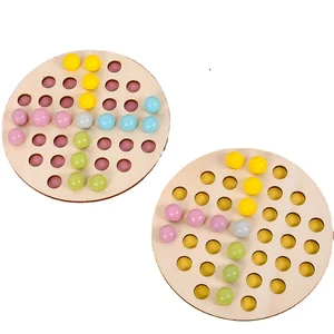Eduland Wooden Beads Versus Two-person Game Parent-child Interactive Children's Early Education Desktop Focus Educational Toys