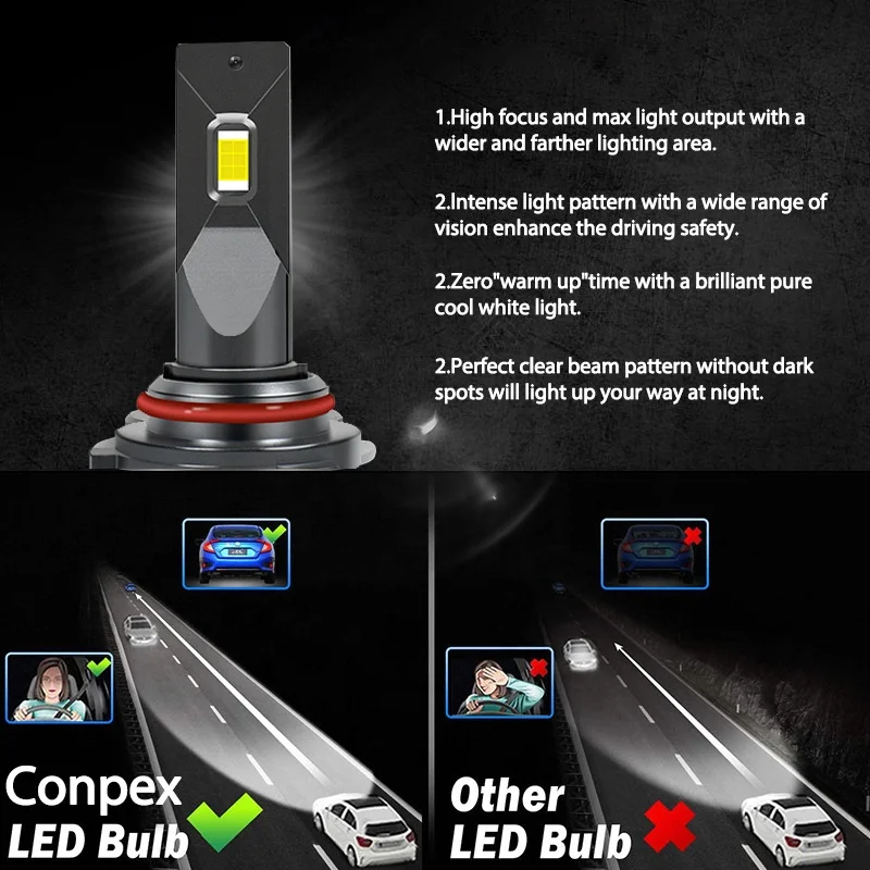 Factory Direct Selling High Brightness H1 H3 H4 H7 9005 9006 120W Headlights Bulbs Auto Led Headlight H4 for Universal Car