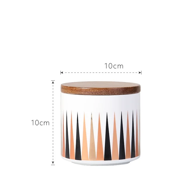 Kitchen  Household Storage Jar  Ceramic Container and Bamboo Lid  Fashion simple style