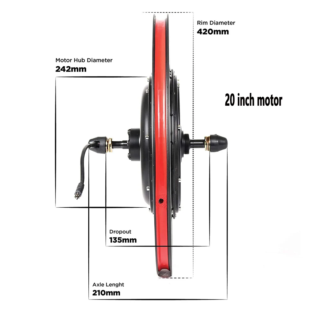 20 Inch Electric Bike Rim Motor Front Wheel Front Motor Ebike Kit