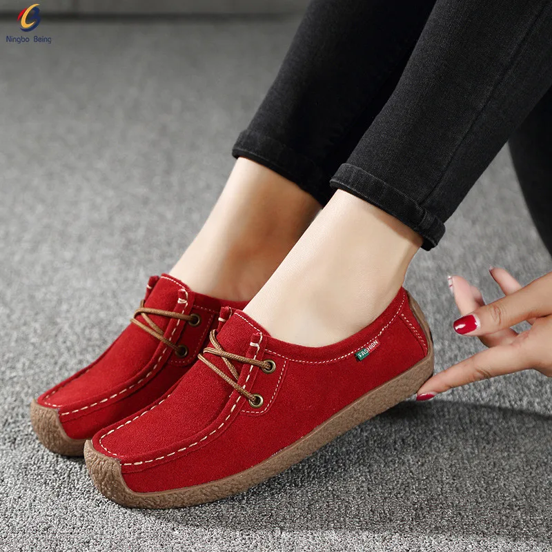 Source China Shoe Manufacturer For You Cow Suede Lace Up Shoe Women'S Flats  Tassel Loafers Shoes Ladies Moccasins On M.Alibaba.Com