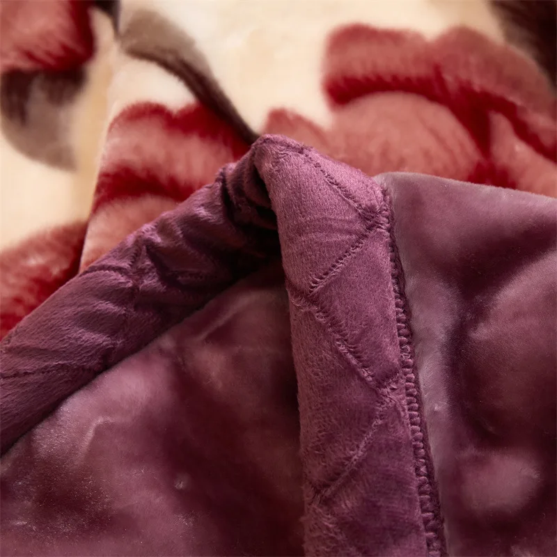 Double Thick Chunky Soft Fleece Plush Bed Blanket Thicker And Warming