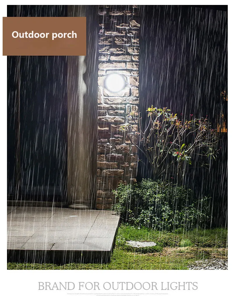 led outdoor waterproof plastic wall light garden balcony courtyard round oval creative ceiling light 12W 15W