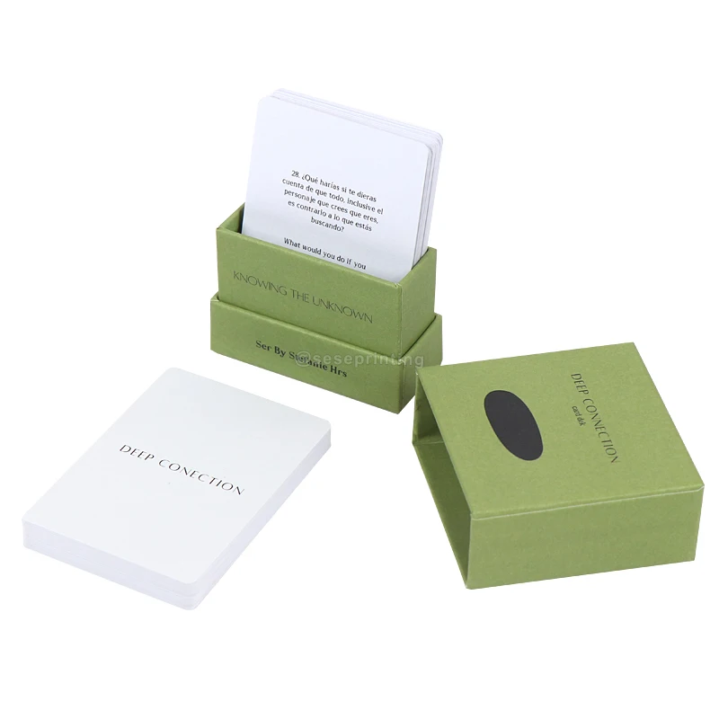 Full Color Deep Connection Affirmation Card Deck Printing Custom Your Own Design Custom Card Game with Box