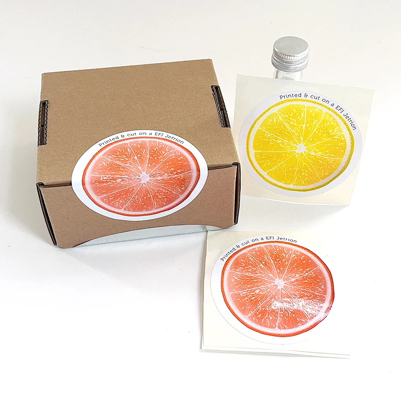 Wholesale Custom Round Waterproof Food Private Label Fruit Labels Bottle Glass Jar Adhesive Circle Sticker Label