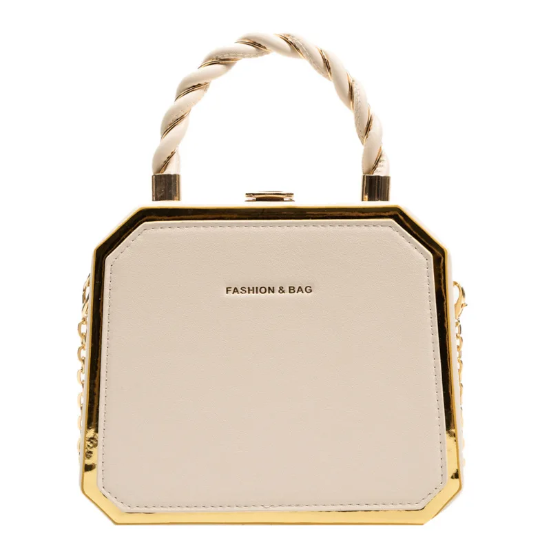 New Chain Box Bag Texture Internet Celebrity Niche Design Shoulder Bag Korean Version Ins Messenger Bag Female
