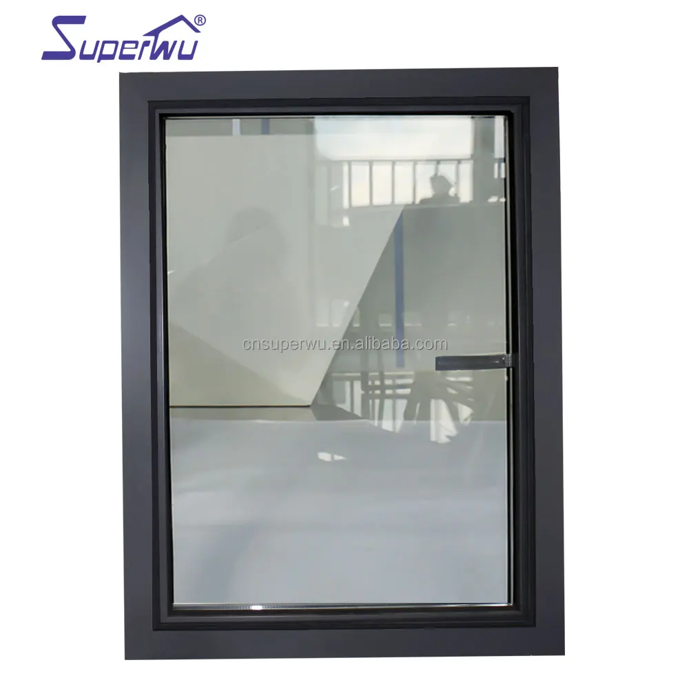 Original factory direct sales frosted glass privacy aluminum frame out swing windows