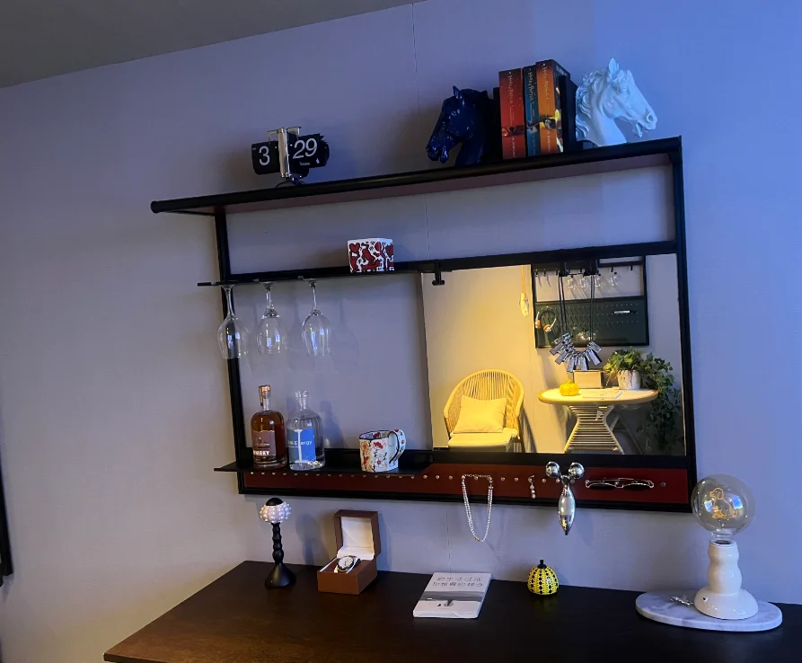 New  Popular Fashion Black Wall Display Shelves Combination Shelf Wall Mounted Organizer for Household