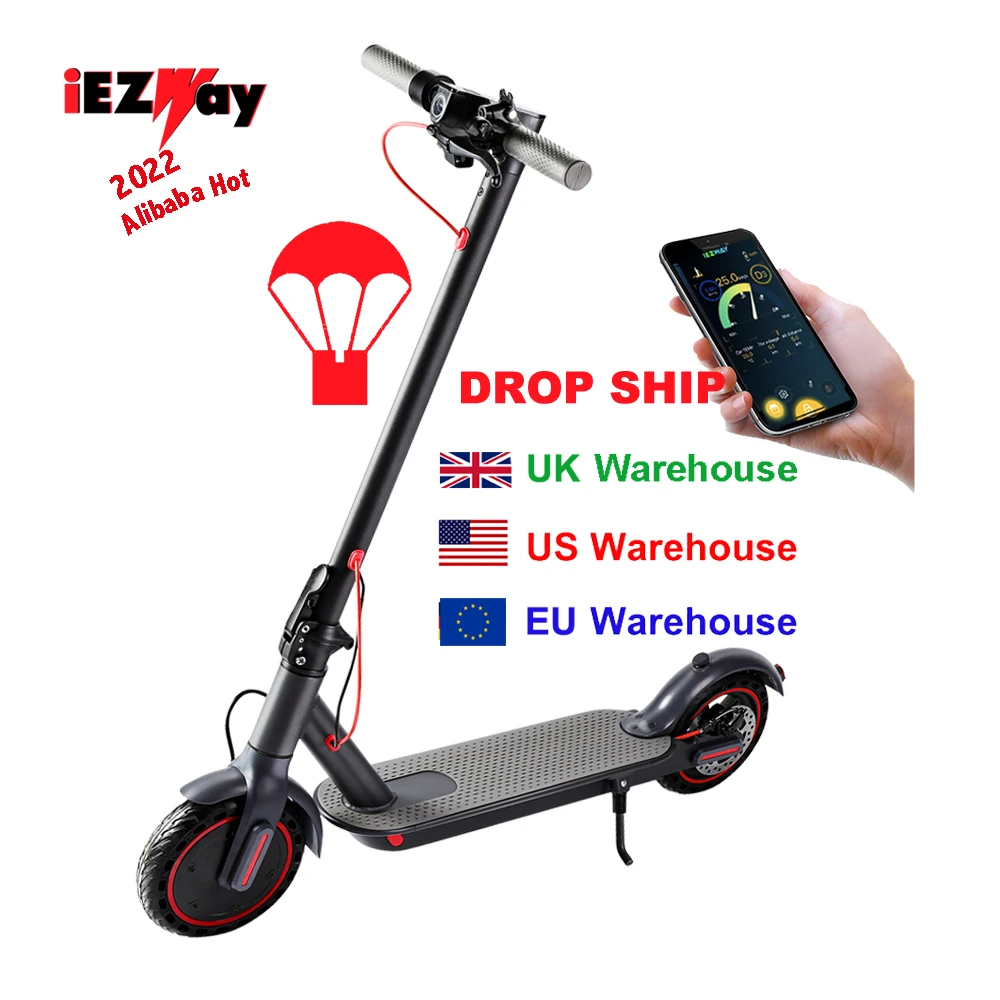 Новинка 2022 Бесплатная Прямая поставка с китайского завода iEZway складной электрический скутер 2 колесами для склада в Великобритании ЕС