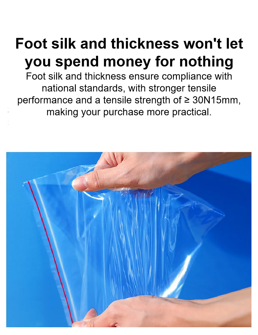 Transparent sealed Pocket, Clothing and Food Packaging Bag, Plastic sealed Bag, PE Bone Bag, Self Sealing Bag