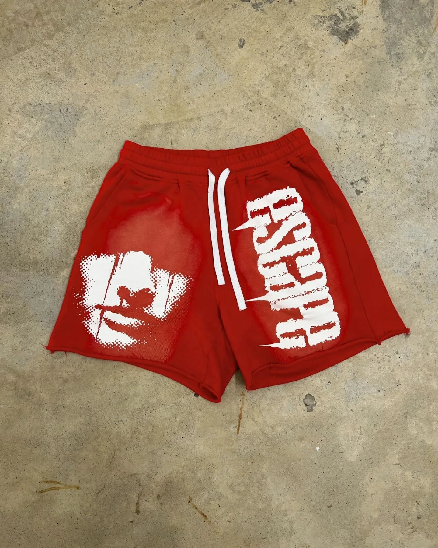 Shorts Manufacturer Custom Oversized Cotton French Terry Baggy Graphic Print Summer Dye Sun Faded Acid Washed Shorts for Men gallery 3