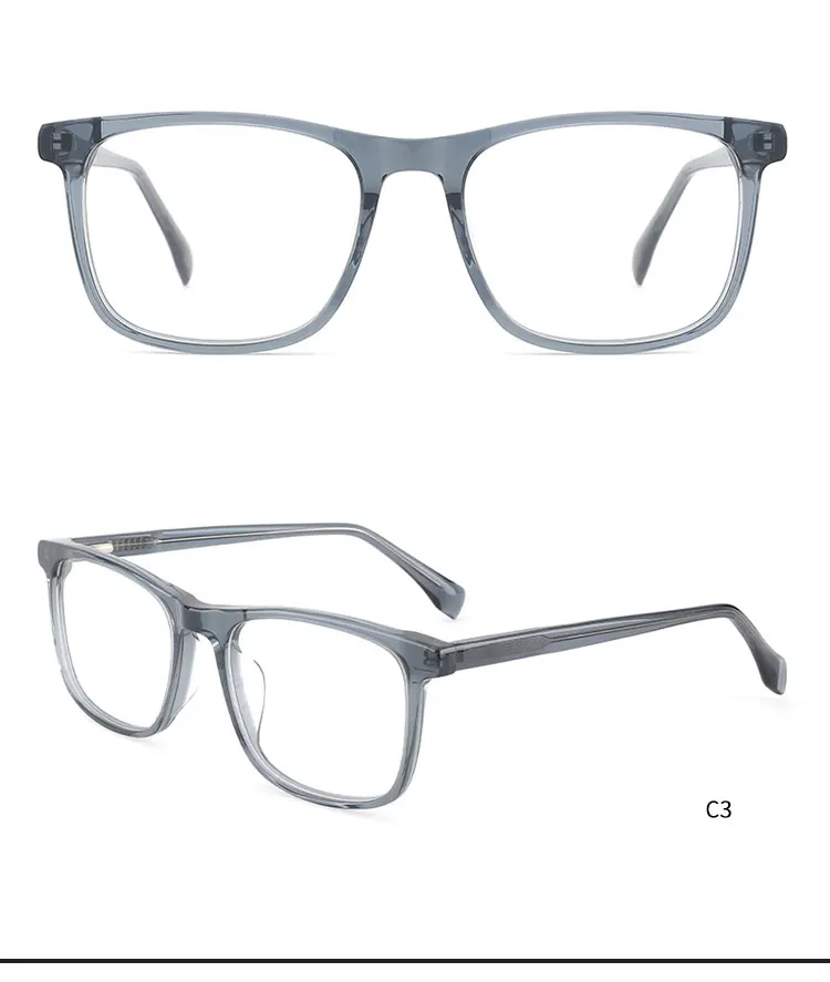 Iu15043 Men Vintage Stylish Rectanagle Acetate Spectacle Specs Frames