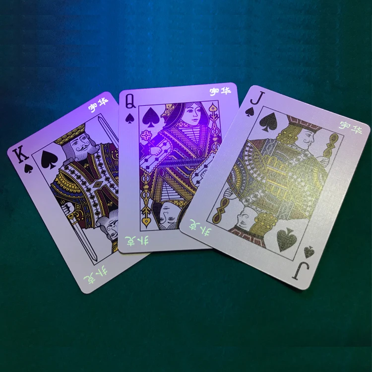 Manufacturing Printing Playing Card Cheating Customization Marked Playing Cards Factory Plastic Luminous Poker Cards