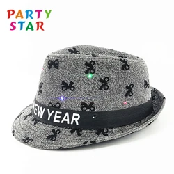 Happy New Year Luminous Led Top Hat Men's And Women's Trendy Fashion Holiday Party Hat