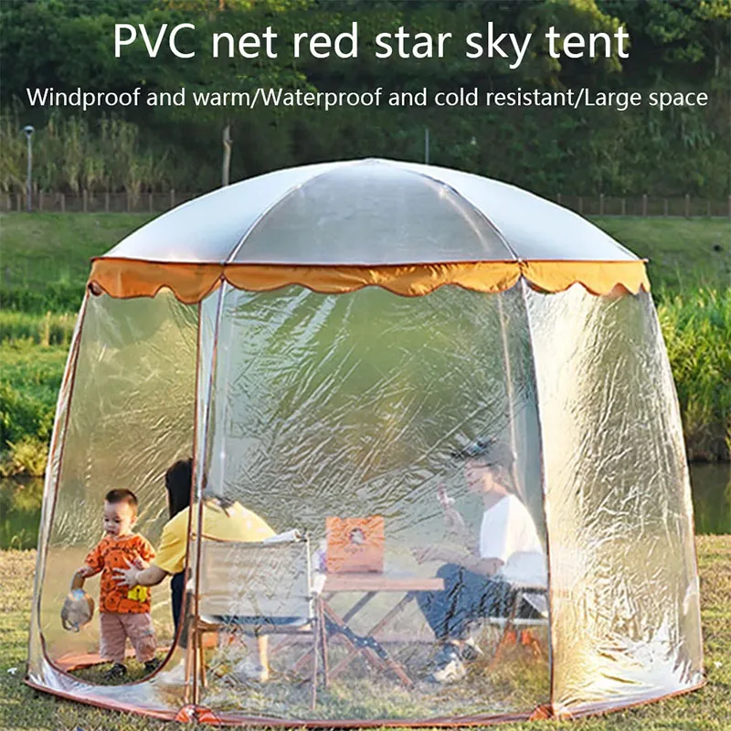 Winter Custom Waterproof Canopy Pvc 4-Person Capacity Outdoor Waterproof Gazebo 4-6 Person Igloo Dome Room Instant Bubble Tent