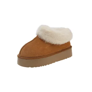 Winter Women Short Plush Warm Snow Boots Casual Shoes Suede Fur Ankle Boots Platform Women's Short Shoes