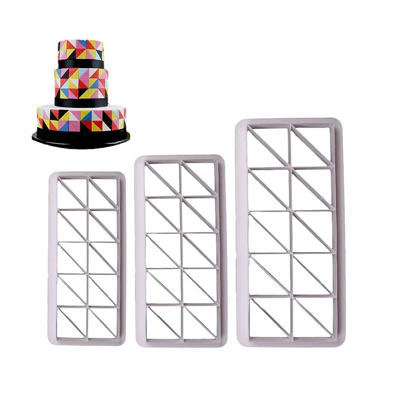 Lot De 6 Emporte-pièces Géométriques En Plastique Alimentaire - 3 Carrés + 3 Hexagonaux Pour Gâteaux, Biscuits, Fondant