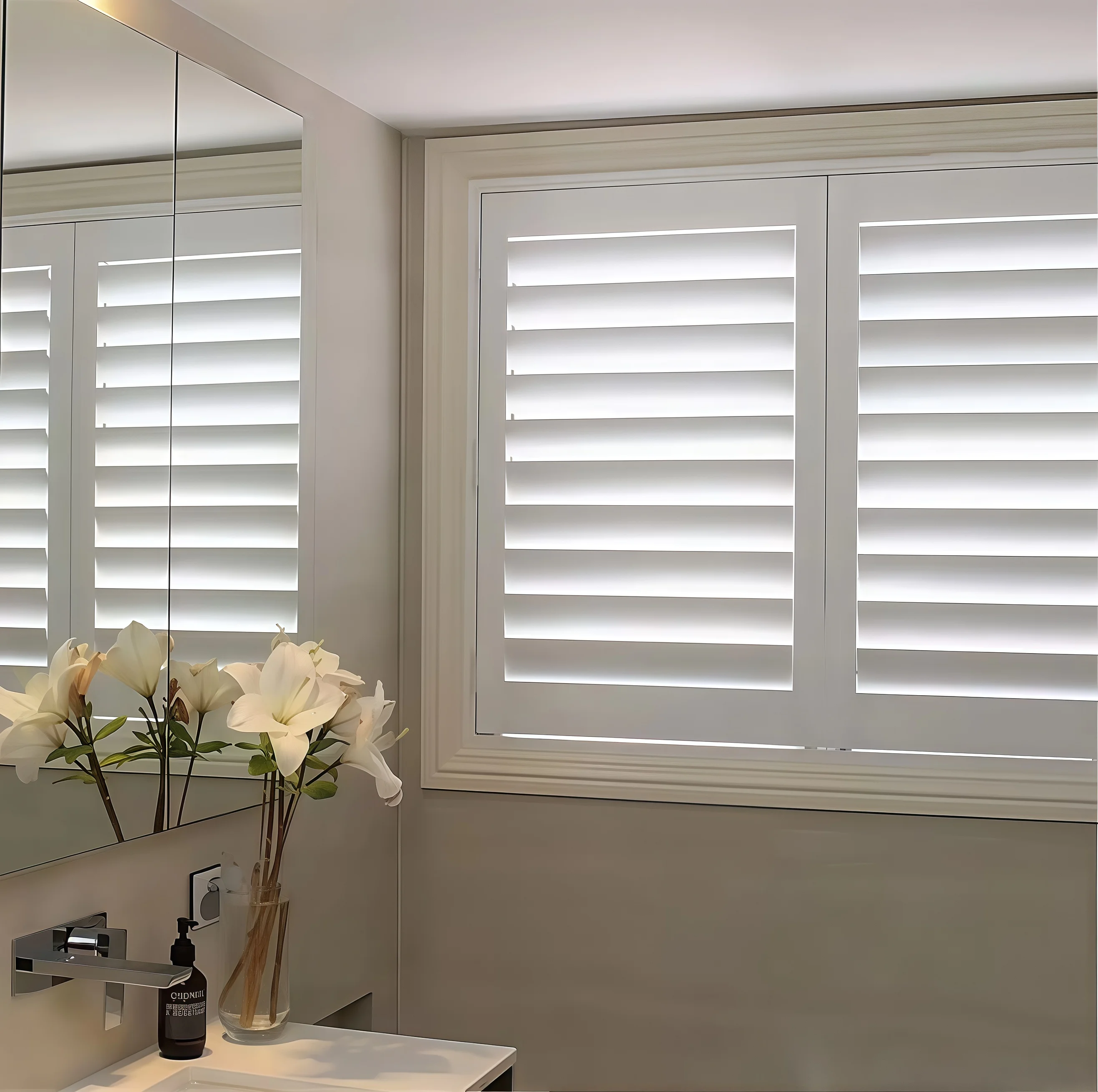 맞춤형 색상, 친환경 UV 차단 기능, 내구성 있는 목재 플랜테이션 셔터 창문 블라인드, OEM 공장