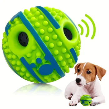 Giggle Ball for Dogs Interactive Squeaky Sound IQ Training Toy Teeth Cleaning Herding Balls Puppy Waggle Ball for Cats & Dogs