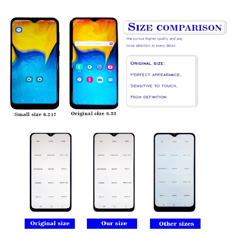 Smartphone Replacement INCELL Screen Display Lcd for Samsung A20