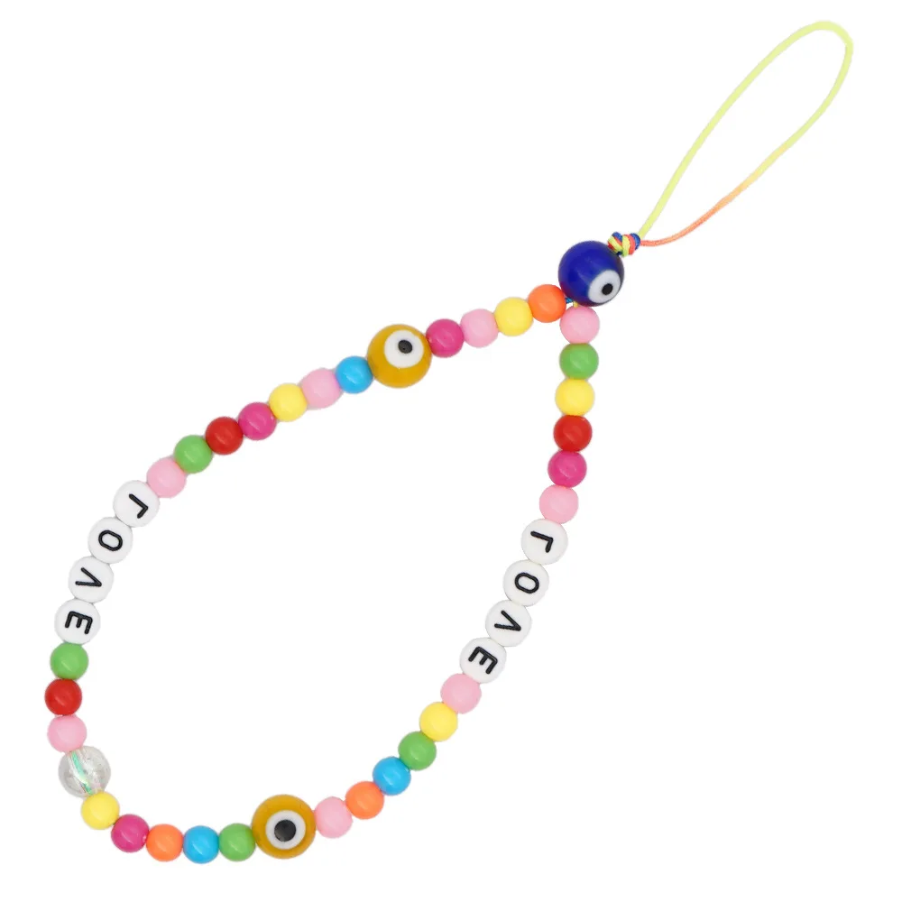 colorful wristlet mobile phone chain hook