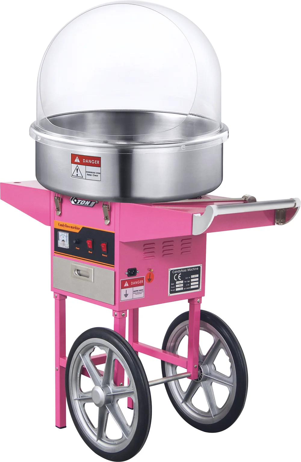 Etl Standard Commercial Cotton Candy Machine With Cart Automatic Cotton ...