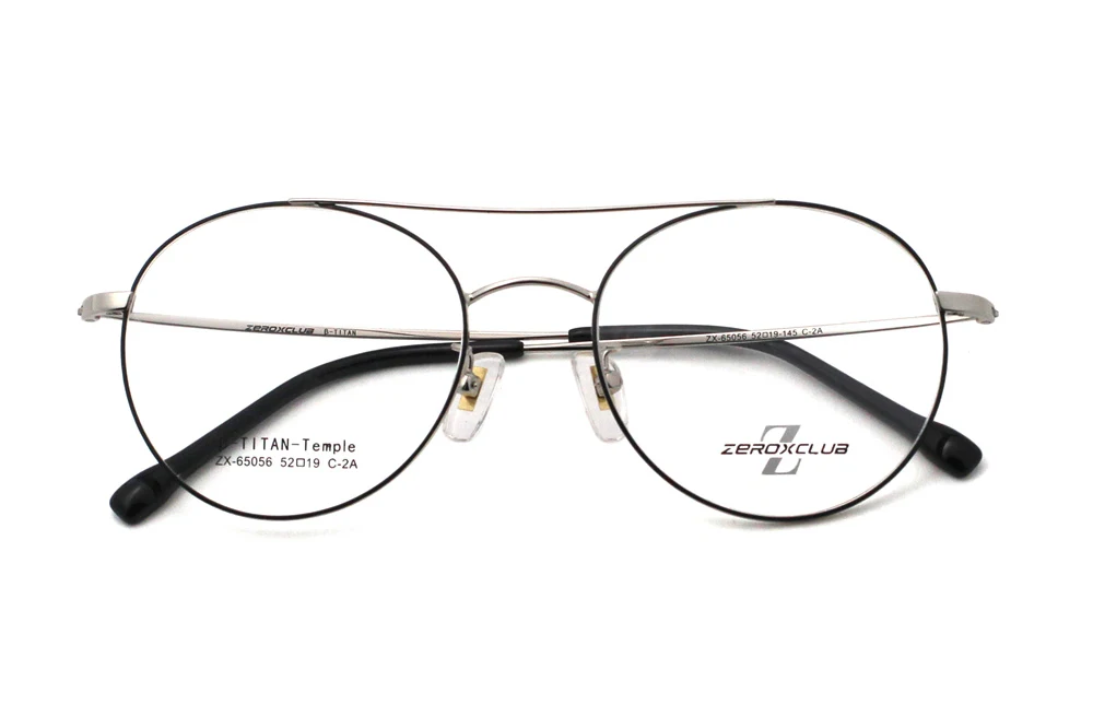 65056 Wholesale Stylish Titanium Man Eye Glasses Round Eye Glass
