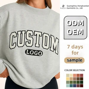 ODM OEM Custom Logo High Quality 100% Cotton French Terry Varsity Oversized Pilates Yoga Reversible Women's Mockneck Sweatshirt