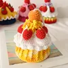 Yellow segment strawberry cake