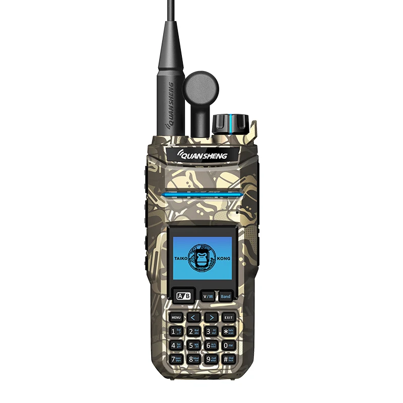 2026 New QUANSHENG TK11 IP Camouflage Analog Two Way Radio with VHF/UHF and 0-10KM Range AM FM ROHS FCC CE