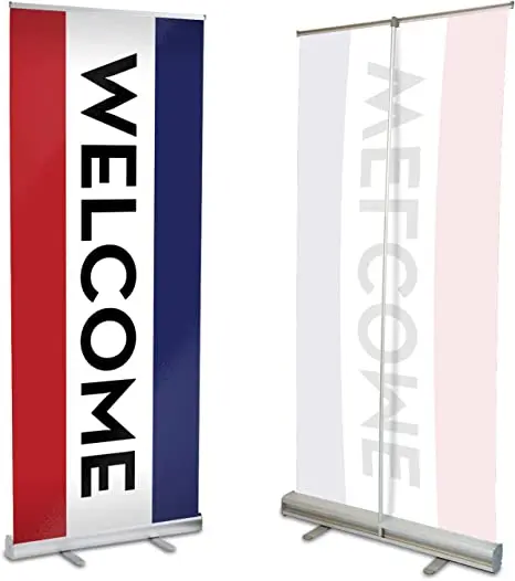 Высокое качество Добро пожаловать Выдвижной сверните вверх стойку знамени Регулируемая