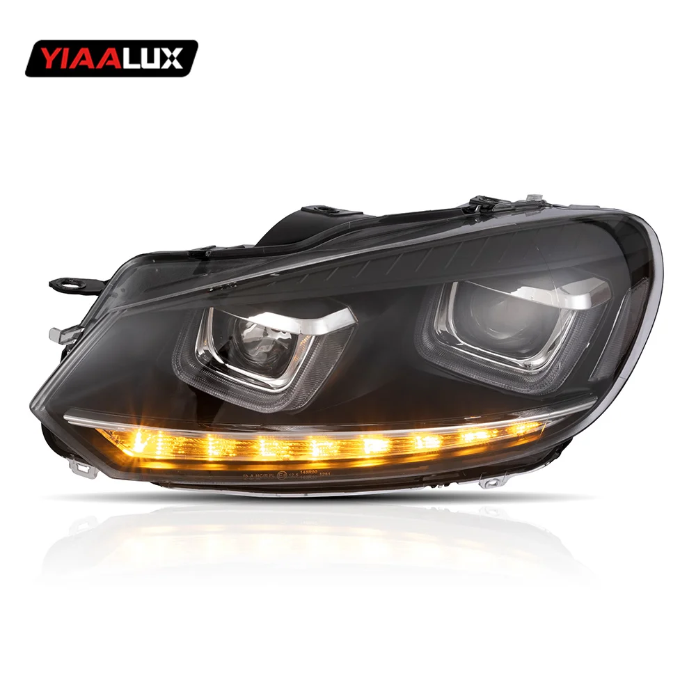 Upgrade to Angel eyes Lens Style Head Light Wholesales headlamp led 2010-2014 headlight For Volkswagen Golf 6