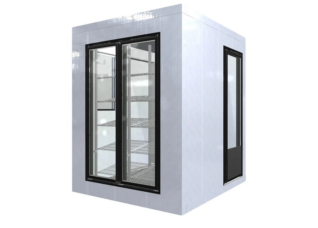 Glass door walk in cooler with entrance door display glass door for refrigeration equipment