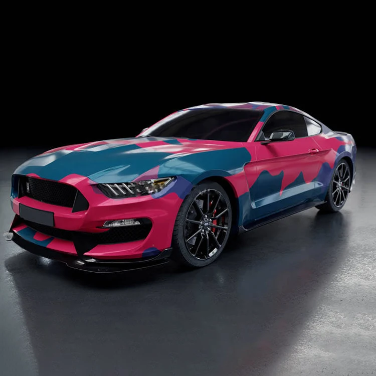 Custom Car Wrap Sticker Glossy Matte Waterproof Pattern pink Blue Car Auto Vinyl Body Wrap Graphics
