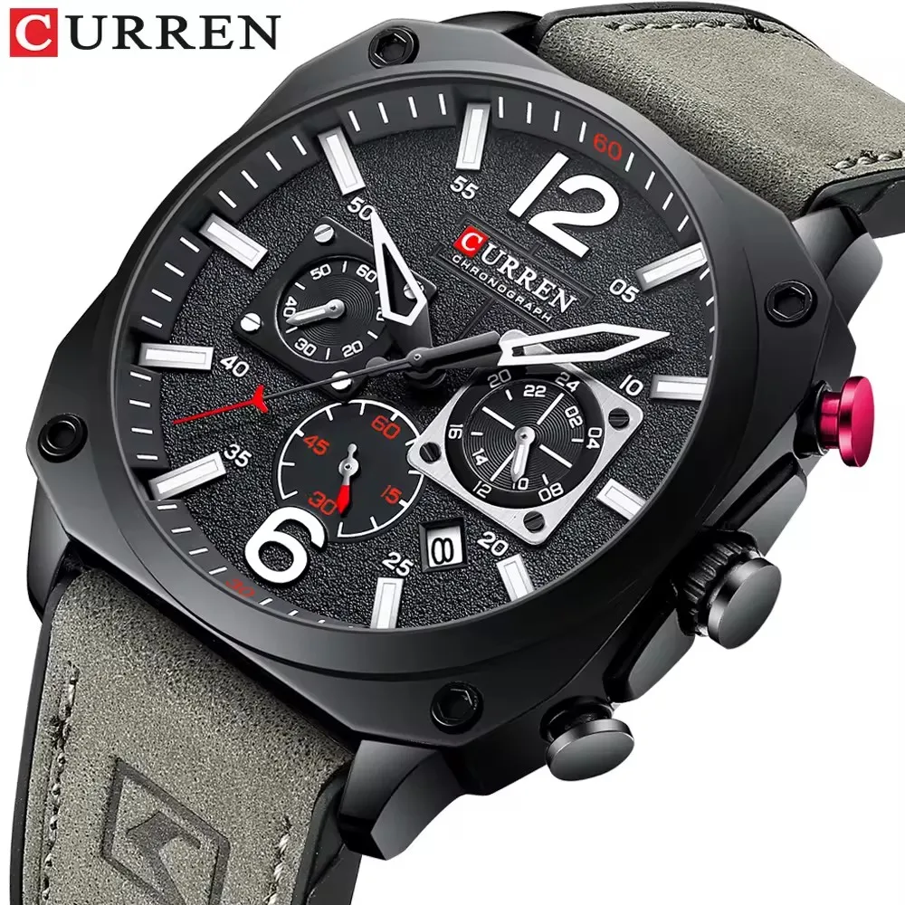 Curren 8398 Luxury Men's Quartz Watch with Chronograph