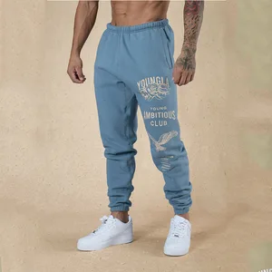 Wholesale Custom Men's Heavyweight Fitness Sweatpants Floral Patterned Waterproof Jogger Pants for Leisure Training Sporty Blank