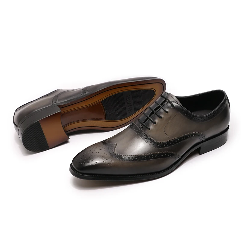 
Изысканное мастерство, последние модные мужские официальные туфли из натуральной кожи 