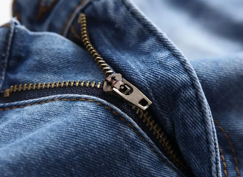 Men's Slim Fit Knee Hole Jeans Distressed Shabby Pants Art Patches Skinny Biker Blue Jeans Trousers