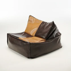 Low price lazy huge leather bean bag sofa cover without filler giant PU leather bean bag