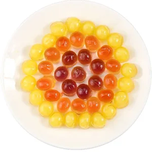 OEM Custom Packaging Sour Flavored Soft Candy Peeled Fruit Gummies with Bear Ball Patterns Halal Certified Leisure Snacks
