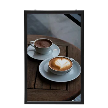 A0 led light box Ultra Slim Aluminum Frame Poster A1 A2 A3 Size Advertising Board For Coffee Shop