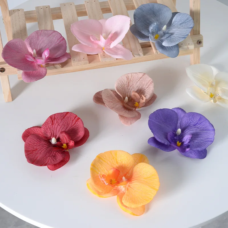 Season Artificial Orchid Flower Heads Decoration Accessories For
