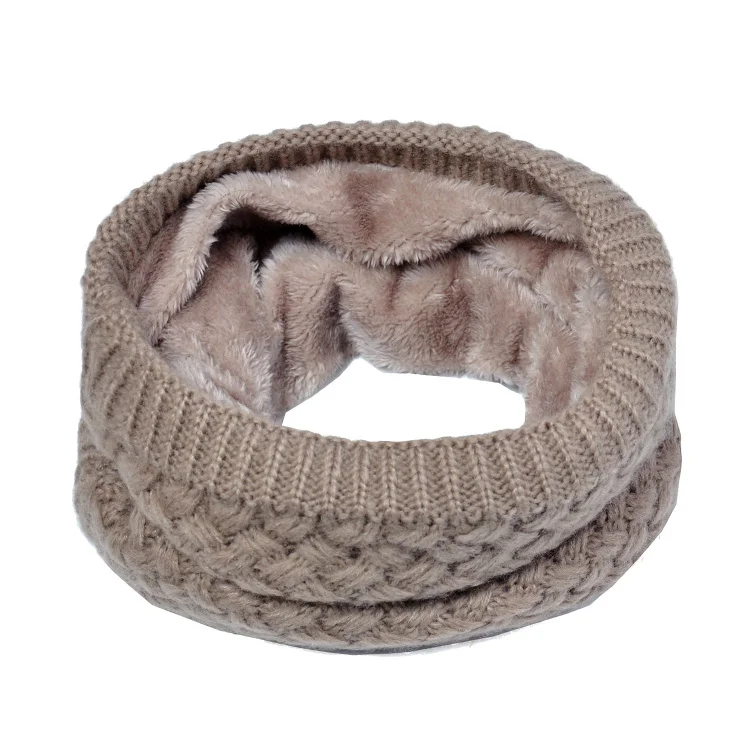 Les femmes hiver chaud Polaire Snood écharpe laine tricot épais cou plus chaud Q 
